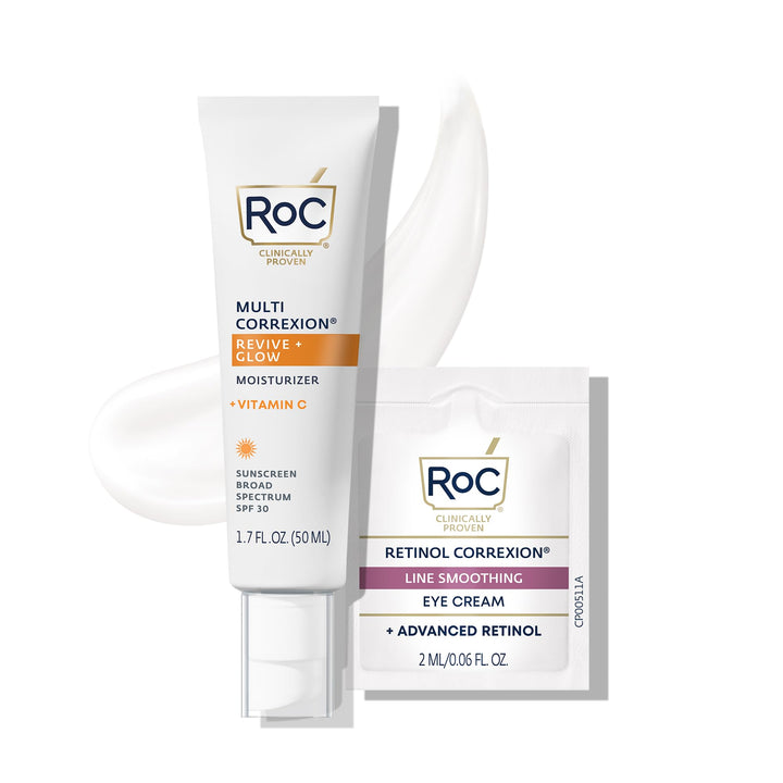 RoC front packaging showing SPF 30 and brightening benefits