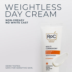 RoC being applied before makeup illustrating layering and non-greasy finish