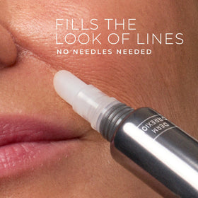 RoC applying serum to crow's feet area to visibly soften lines