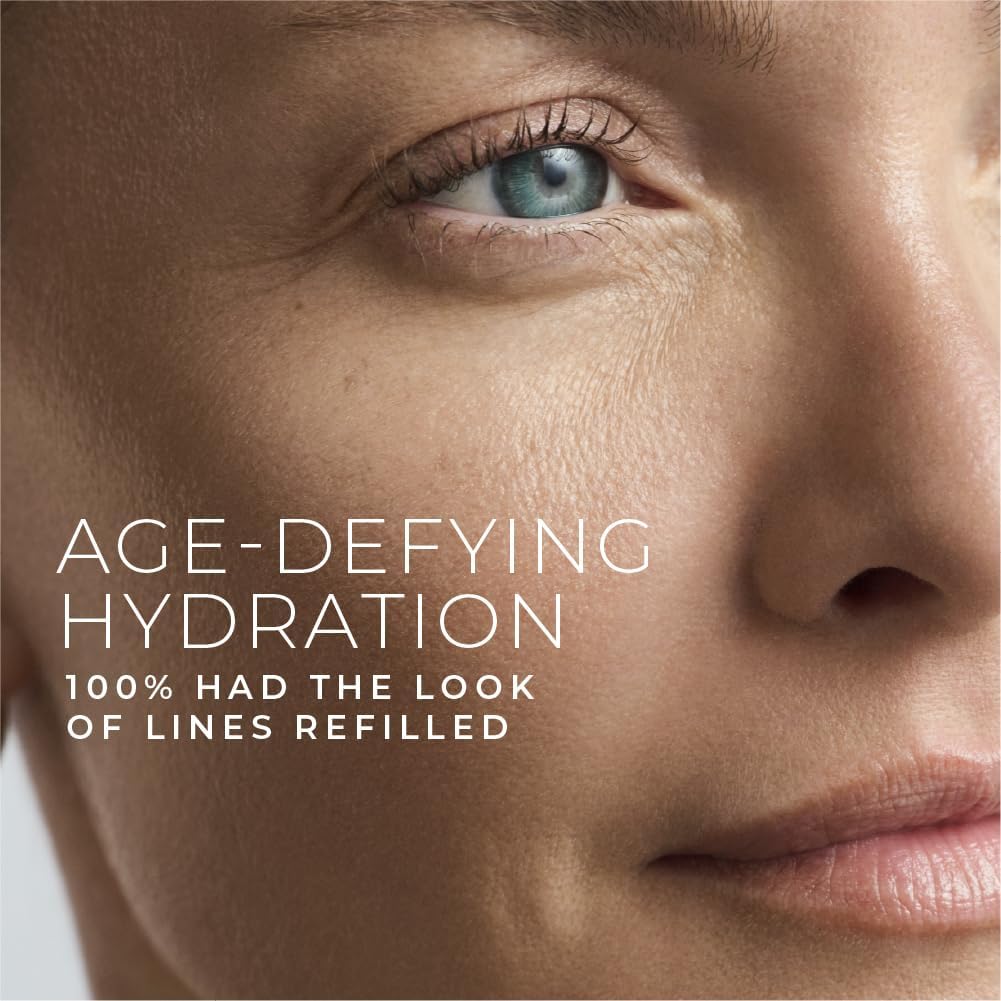 RoC product surrounded by hyaluronic ingredient visuals to show hydration support