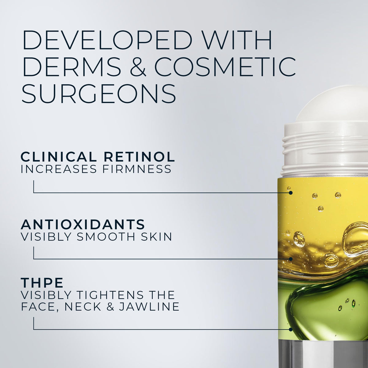 RoC stick paired with moisturizer demonstrating layering benefits