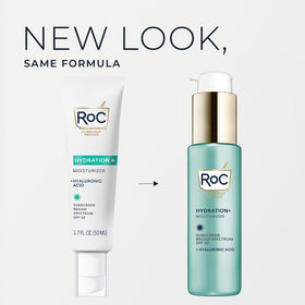 RoC gel-cream texture close-up illustrating hydration and smooth absorbency
