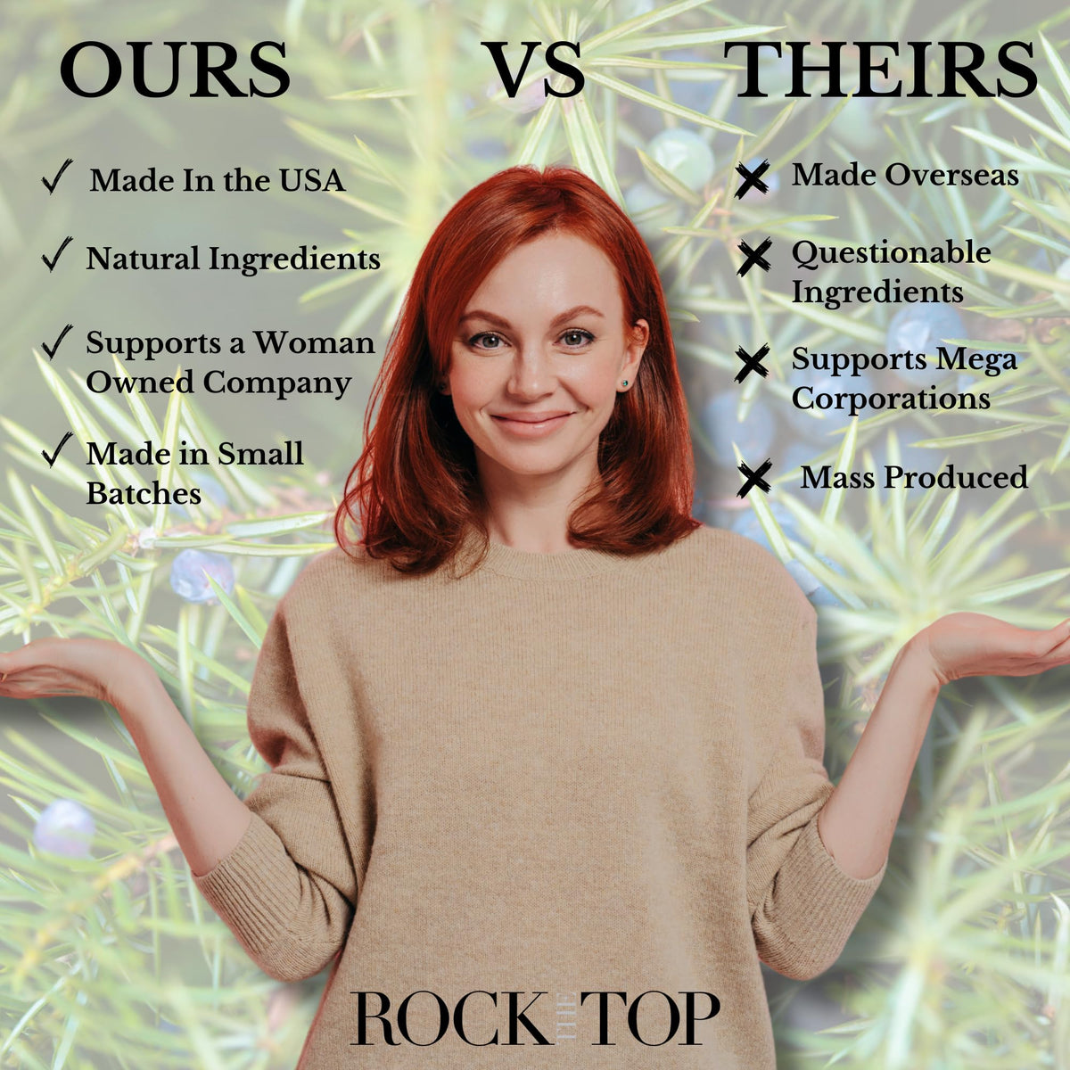 Rock the Top size comparison in hand showing portable convenience benefit