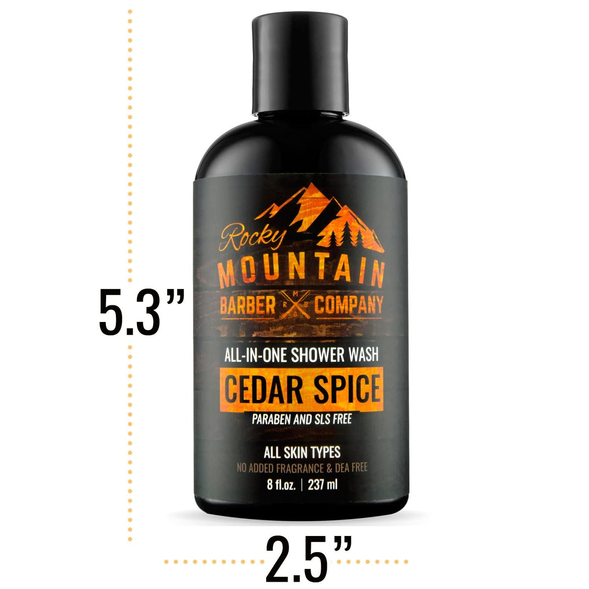 Rocky Mountain Barber Company back label with ingredient list visible for informed choice