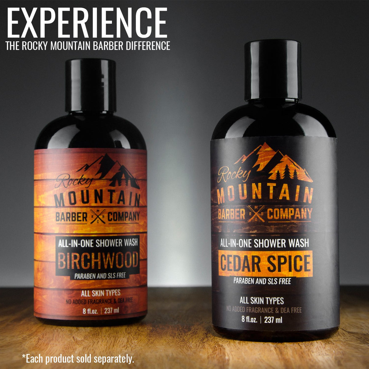 Rocky Mountain Barber Company essential oils closeup indicating natural cedar and spice aroma