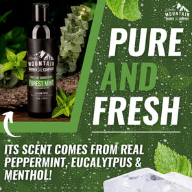 Rocky Mountain Barber Company conditioner being applied in shower for easy rinse