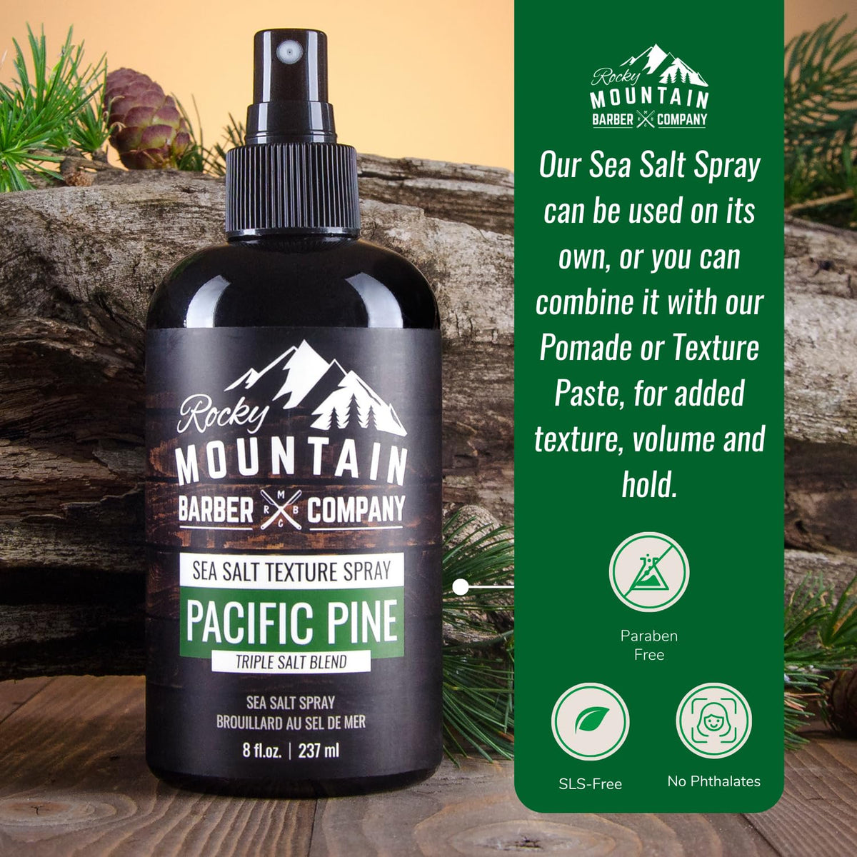 Rocky Mountain Barber Company applied during blow-dry for extra lift