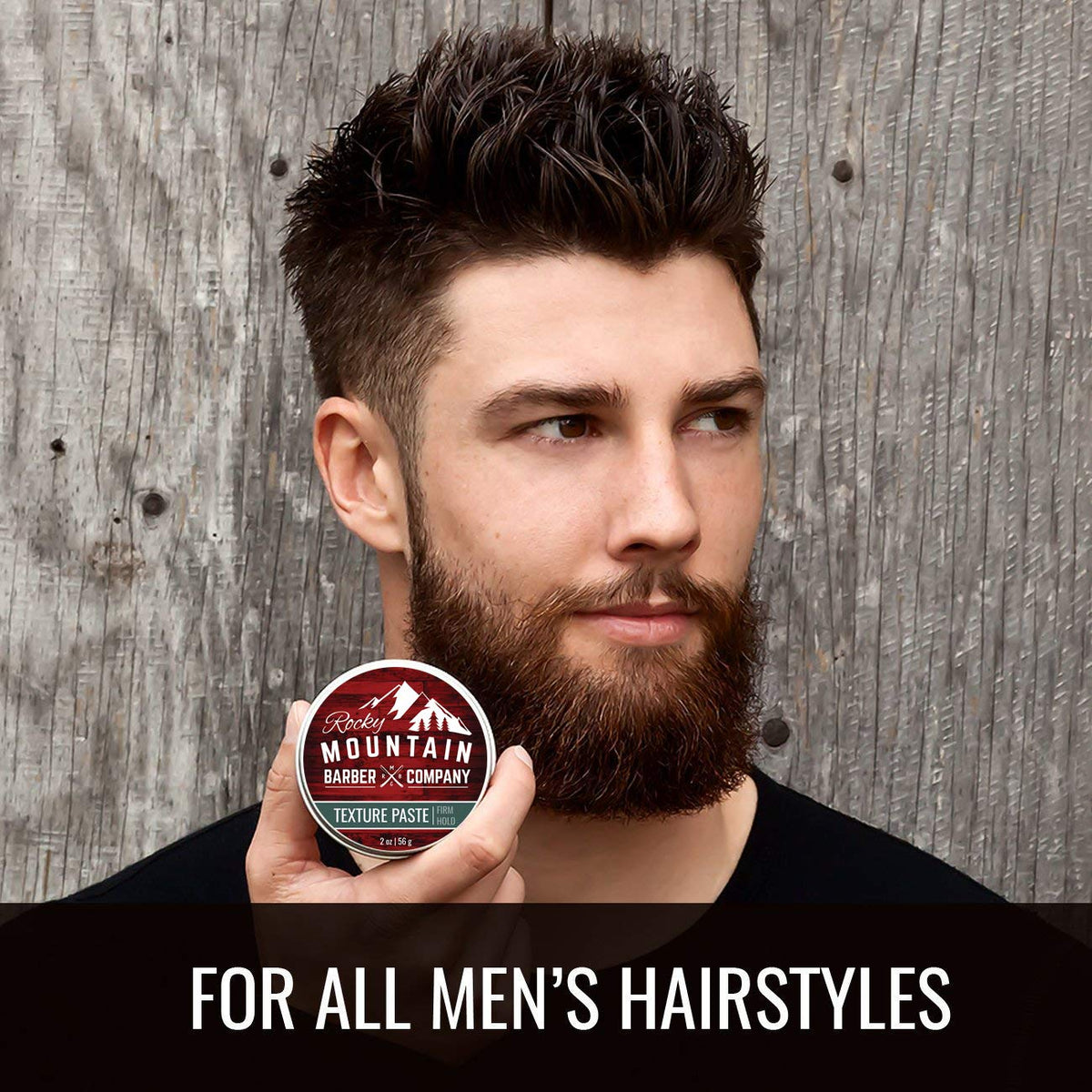 Rocky Mountain Barber Company paste on fingers demonstrating simple application and control