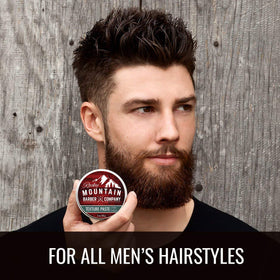 Rocky Mountain Barber Company paste on fingers demonstrating simple application and control