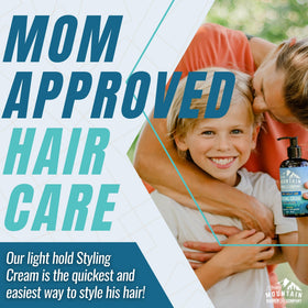 Rocky Mountain Barber Company cream being dispensed for mess-free application