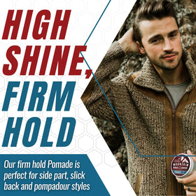 Rocky Mountain Barber Company close-up of clear dense texture for easy styling