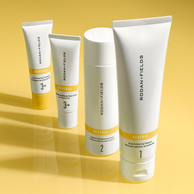 RODAN + FIELDS cleanser pump close-up showing gel texture for gentle cleansing