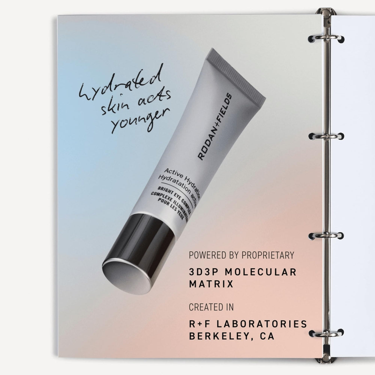 RODAN + FIELDS tube held in hand demonstrating portability and on-the-go hydration