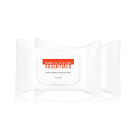 Rodan + Fields front packaging of two-pack wipes showing convenience and gentle cleansing