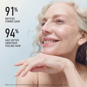 RODAN + FIELDS applied to neck illustrating firming benefit and skin support