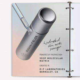 Rodan + Fields serum pooled on skin showing hydration texture and quick-absorbing benefit