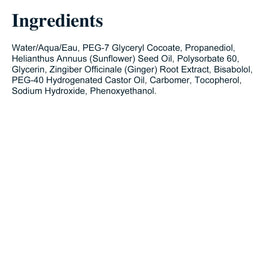 Rodan + Fields ingredients label close-up highlighting gentle, non-irritating benefit
