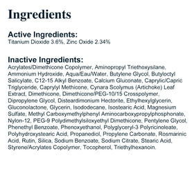 RODAN + FIELDS label detail highlighting zinc oxide ingredient and gentle benefit