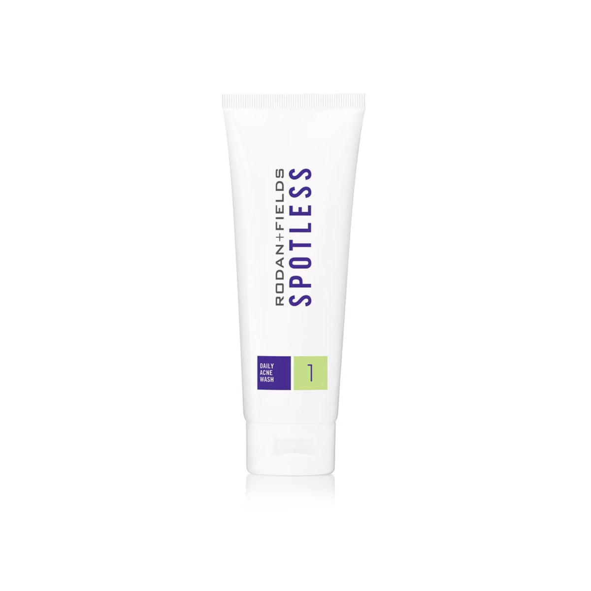 RODAN + FIELDS bottle front view showing label and acne wash benefit