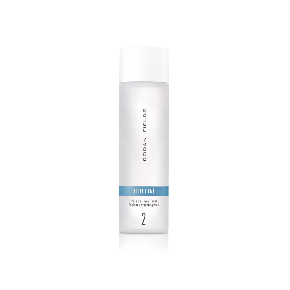 RODAN + FIELDS front view of toner bottle showing sleek packaging and travel-size benefit