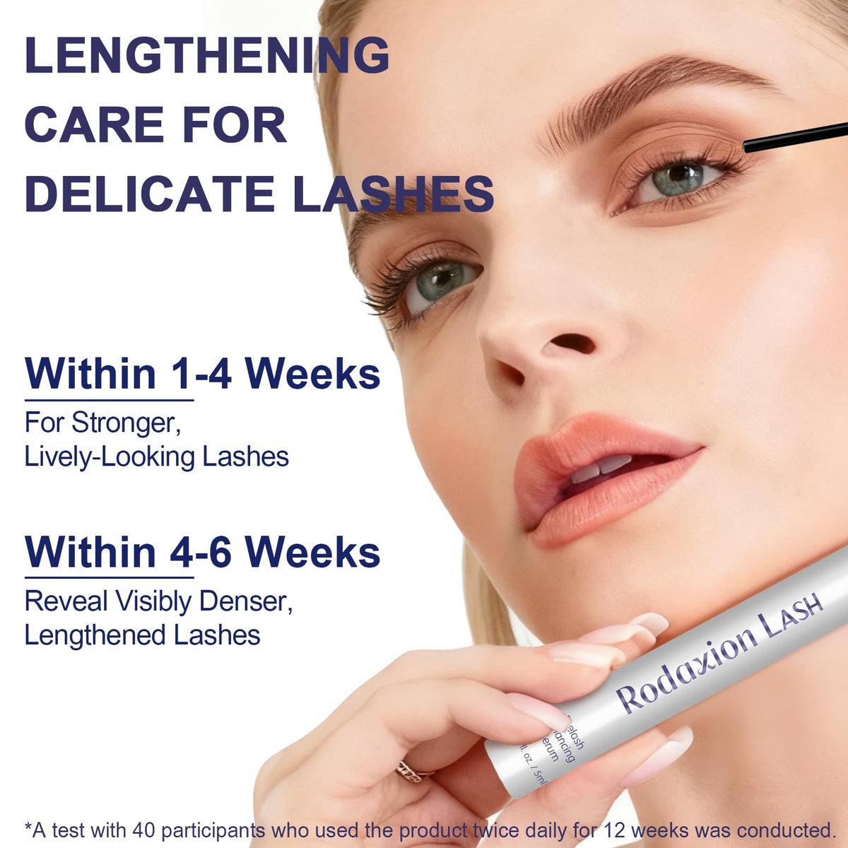 rodaxion fine applicator closeup delivering precise lash lines
