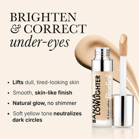 Rodial banana lowlighter applicator wand with precise tip for targeted brightening