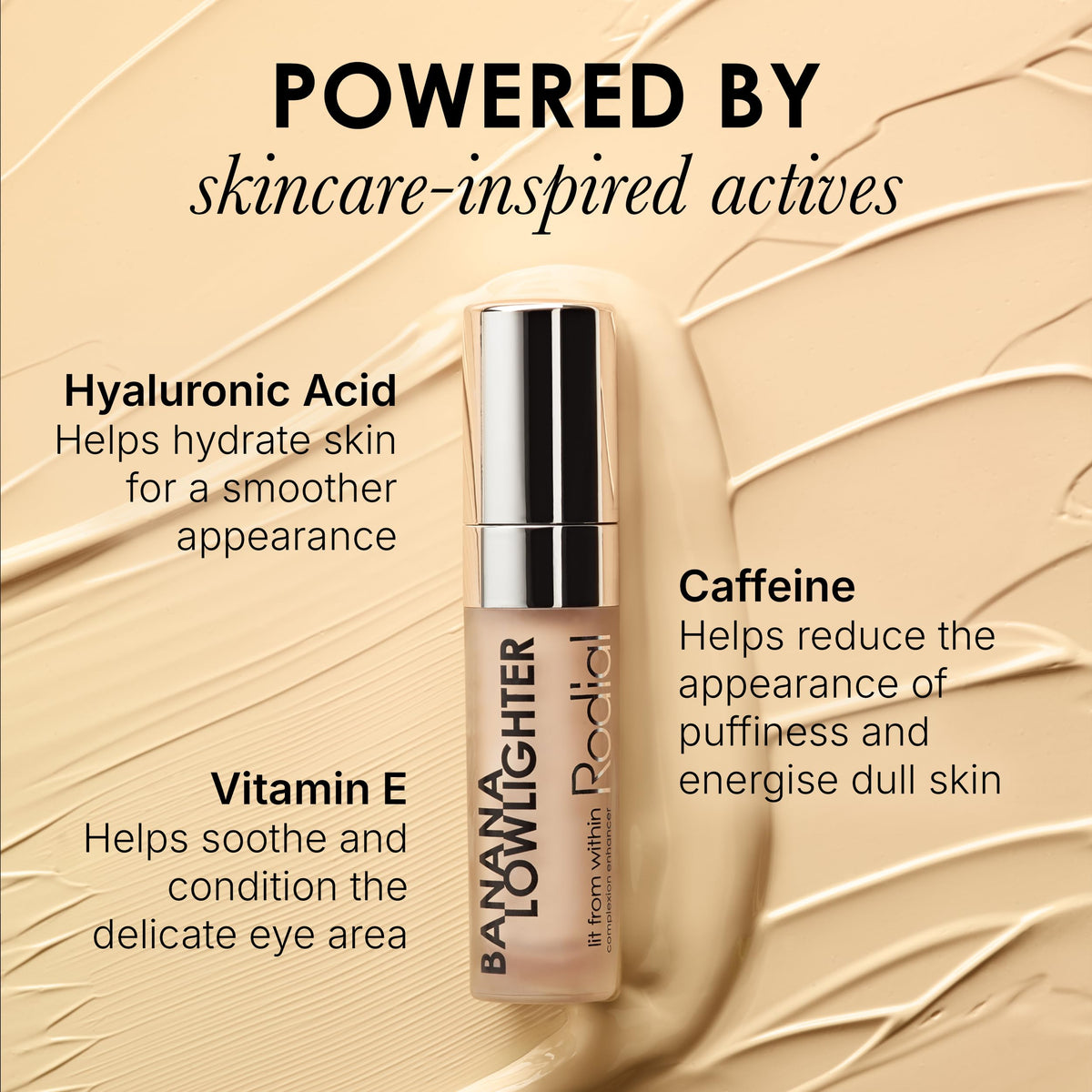 Rodial banana lowlighter on cheekbone showing subtle natural highlight and lift