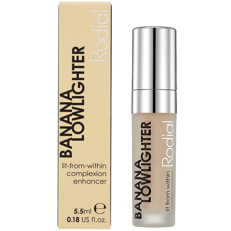 Rodial banana lowlighter front packaging shows compact tube and brand for easy storage