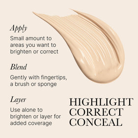 Rodial banana lowlighter next to ruler scale to indicate 0.1 fl oz compact size