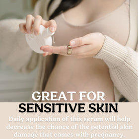 Roe Wellness application on belly demonstrating smooth hydration and massage benefit