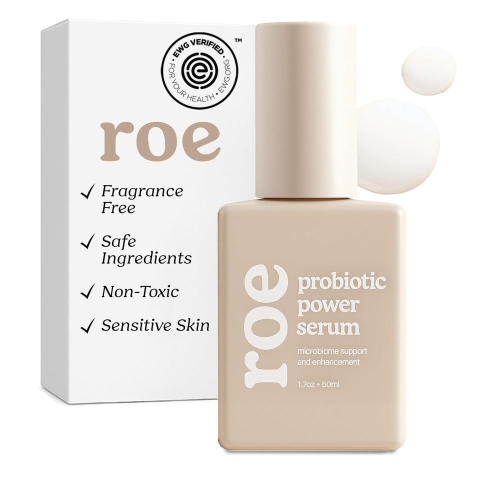Roe Wellness front bottle showing clean label and safe formula benefits