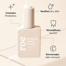 Roe Wellness caregiver applying serum to baby's cheek for soothing hydration
