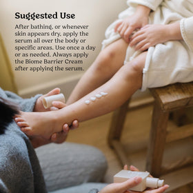 Roe Wellness pump dispensing serum showing easy application benefit