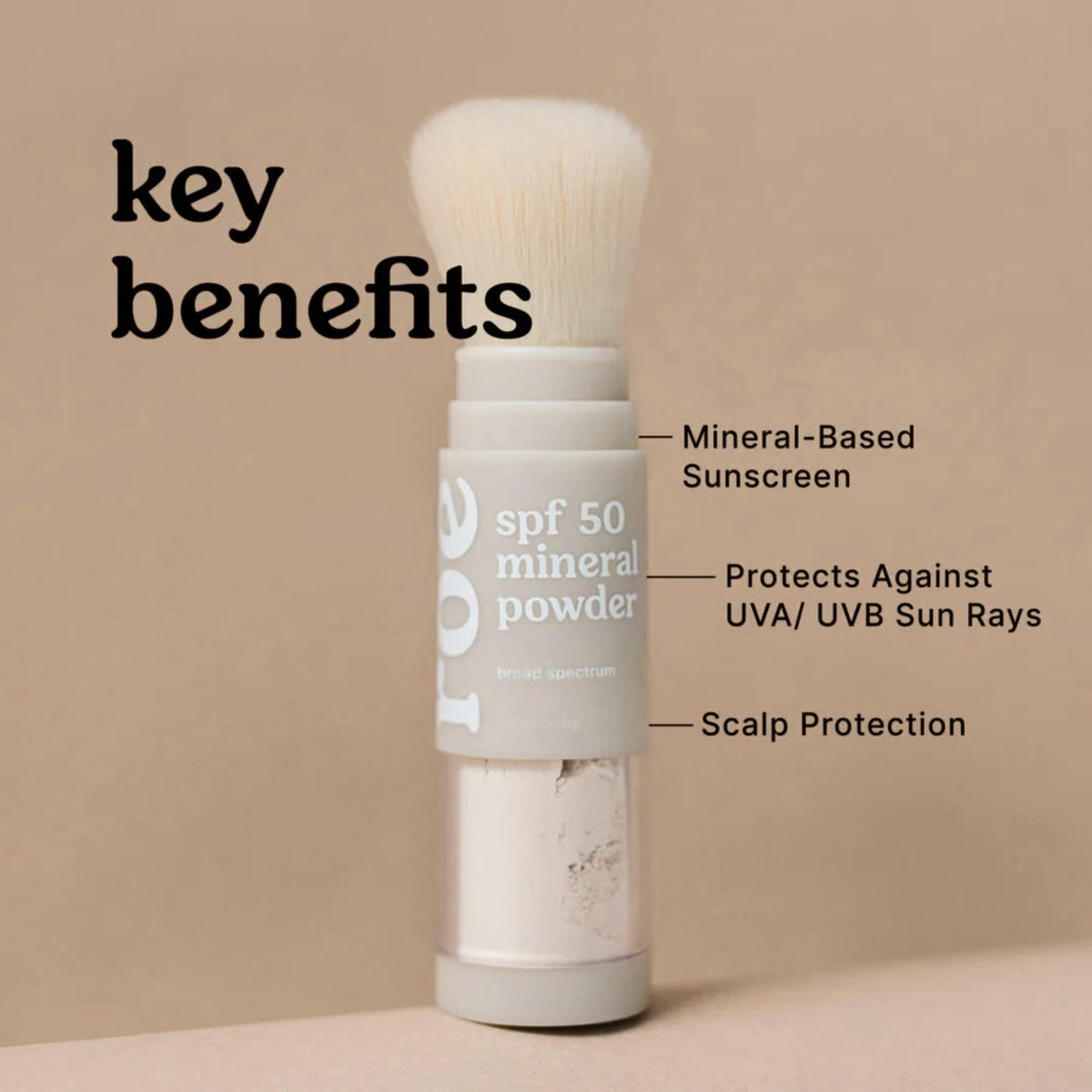 Roe Wellness powder texture close-up highlighting smooth mineral finish