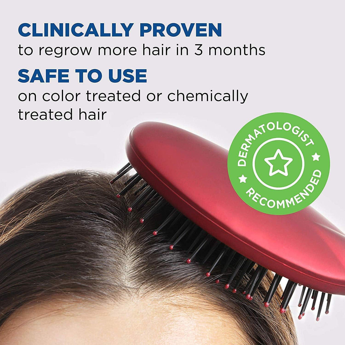 Rogaine applied to woman's scalp demonstrating targeted application benefit