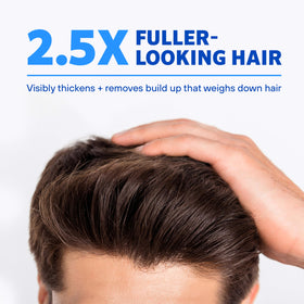 Rogaine label close-up showing ingredients for better scalp prep
