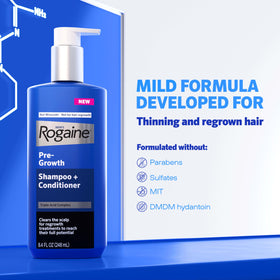 Rogaine lather texture close-up demonstrating gentle cleansing benefit