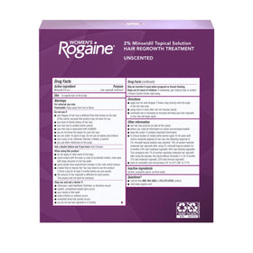 Rogaine three bottles lined up to show three-month supply convenience