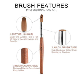 Rolabling bristle tip precision demonstrating fine-point accuracy