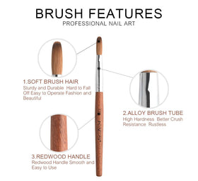 Rolabling brush in action sculpting acrylic for smooth results