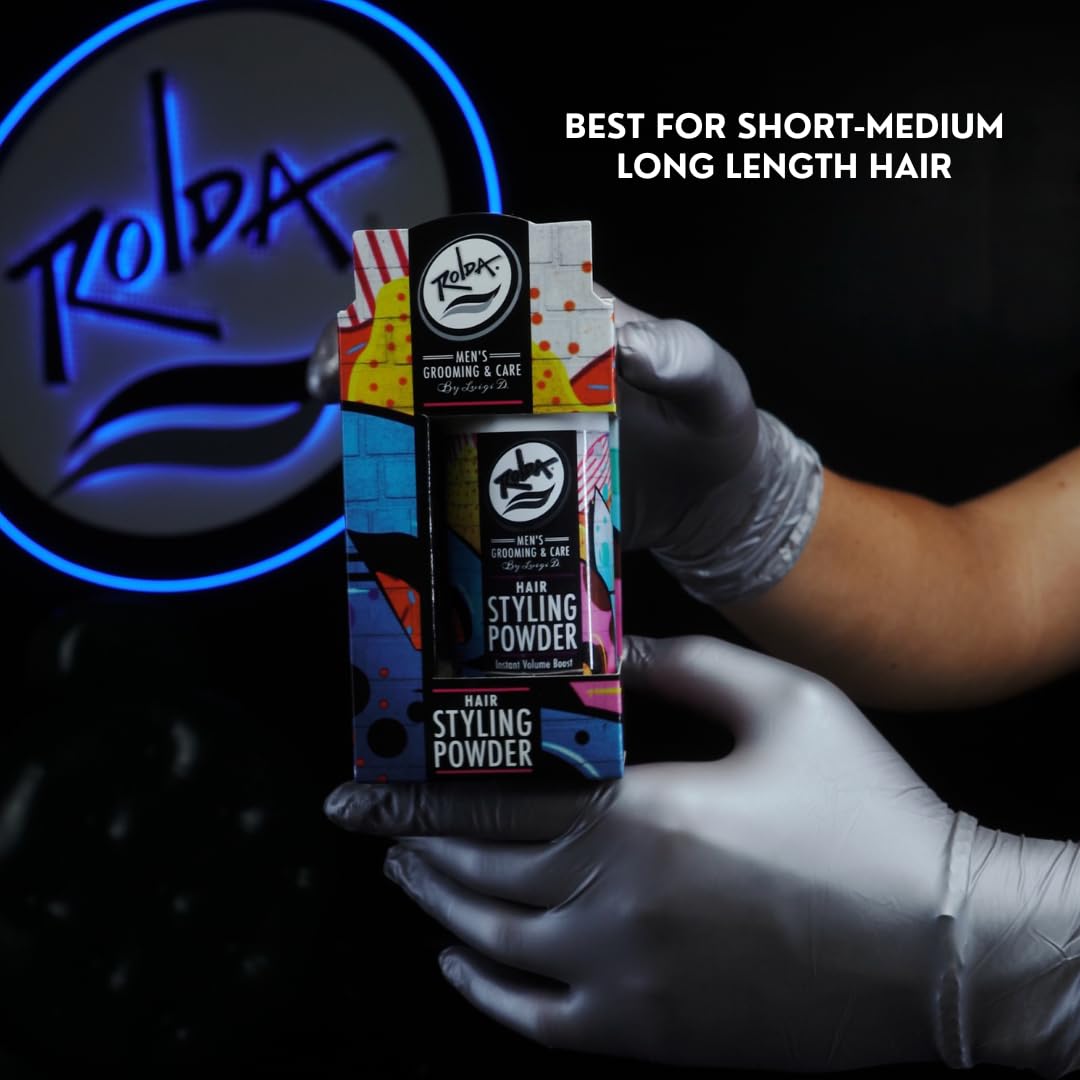 Rolda application on fingertips demonstrating easy on-the-go styling