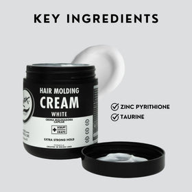 Rolda cream in hand being applied for controlled styling