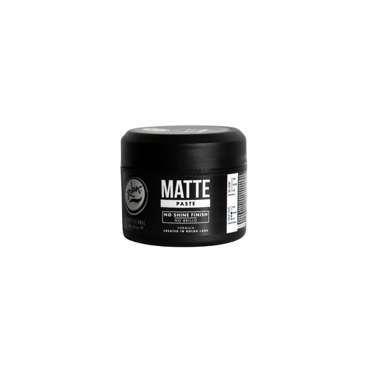 Rolda jar front view showing label and matte paste packaging benefit