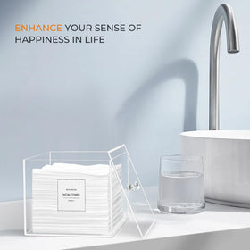 Rolheit on bathroom counter in lifestyle setting keeping essentials tidy