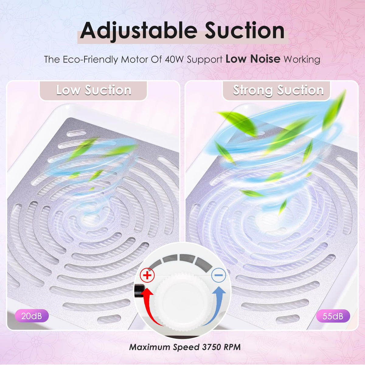 Rolokit suction control knob visible for adjustable low and high suction