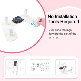 Rolomanve arm rest in salon lifestyle setting offering ergonomic comfort
