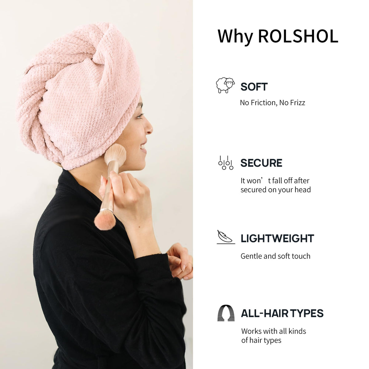ROLSHOL wooden button and elastic loop detail providing secure anti-slip fastening
