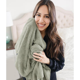 ROLSHOL green and clay towels side-by-side highlighting color options and style