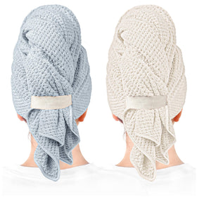 ROLSHOL front view of two-pack towels shows colors and packaging benefit convenience