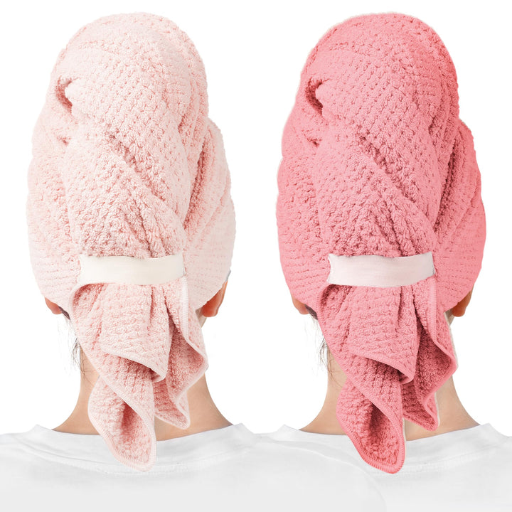ROLSHOL front packaging showing two coral pink towels and quick-dry benefit